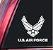 U.S. Air Force Vinyl Decal Sticker (6" X 5.3", White)