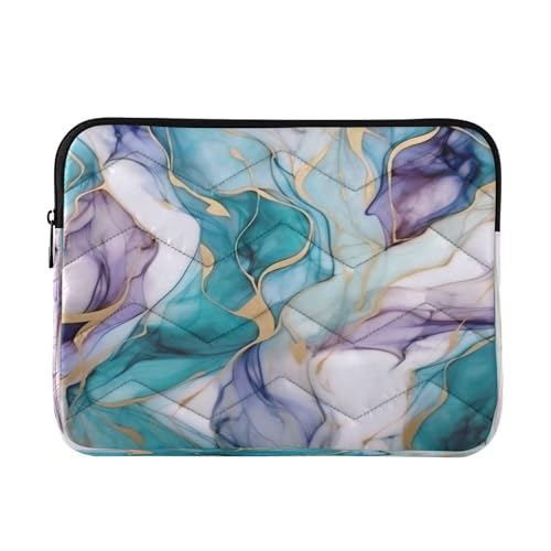 Funda para portátil mármol azul púrpura 13-14 pulgadas miniatura 1