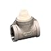 GF Signet CR4T007 316SS NPT Threaded Tee with PVDF Insert, 0.75", 1"