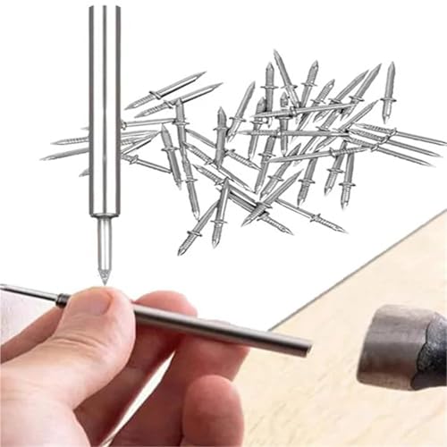 Clavos de doble cabeza para zócalos, 400 piezas, marca Yingluno miniatura 3