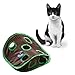 Xoeryoy Cat Interactive Toy Mat with Holes Cat 9 Holes Tunnel Toy Activity Play Mat Foldable Training Scratching for Pet