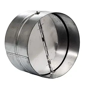 Vent Systems 8'' Inch Backdraft Damper - Backflow Shutter - Heavy-Duty Inline Springs Loaded - One-Way Airflow Ducting Insert - Inline Fan Vent Deflector