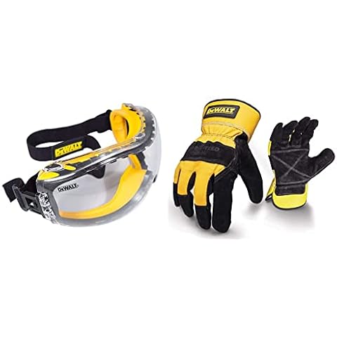 DEWALT Clear Anti-Fog Goggles and Rigger Gloves Cover