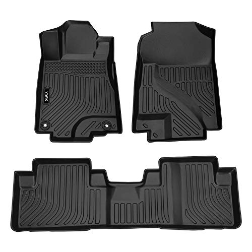 VIWIK Floor Mats Compatible for Honda CR-V LX EX SE 2012 2013 2014 2015 2016, Car Mats All Weather Custom Floor Liners Full Set Include 1st and 2nd Row Front & Rear, Automotive Floor Mats TPE Black