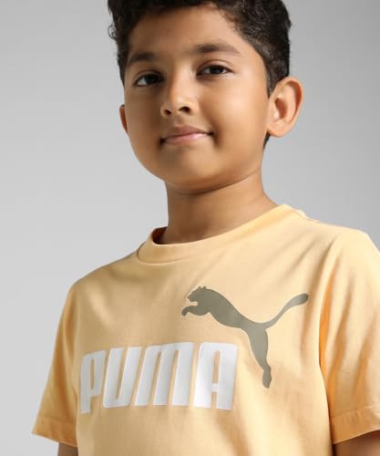 Image of Puma Boy Cotton Solid Regular Fit Tees