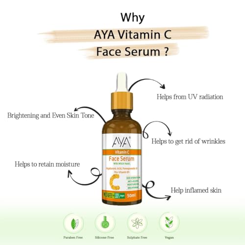 Generic Vitamin C Face Serum (50 ml) | For Skin Hydration, Anti-Ageing, Moisturizing and Brightening | No Paraben, No Silicone, No Mineral Oil