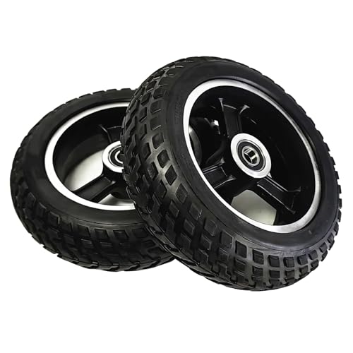 6x2 電動スクータータイヤ 車椅子用6インチゴムソリッドホイール交換 アルミ合金ホイール(Bearing 8mm)