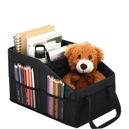 Image of STHIRA Folding Car Trunk Organizer Oxford Cloth Dual Compartments 25x31cm