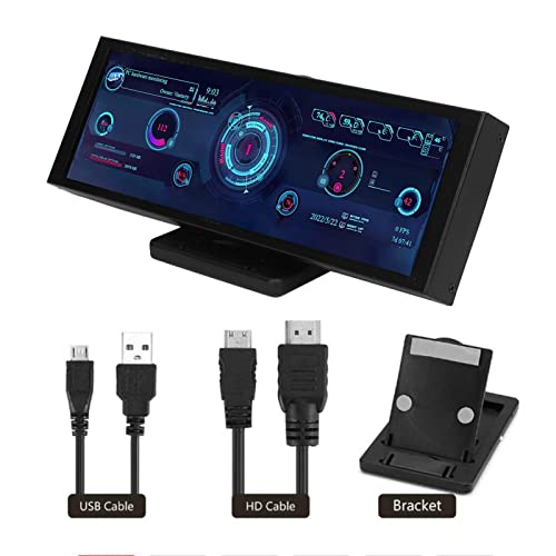 Image of USB Mini Screen PC CPU HDD Data Monitor, 7.9 Inch CPU Hardware Temperature Monitor External Expansion Display for PC ARGB Computer Case Secondary Screen