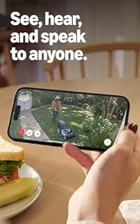 Ring Outdoor Cam (Stick Up Cam), Weather-resistant home or business security camera, outdoor ready, Live View, Color Night Vision, Two-Way Talk, motion alerts, Works with Alexa, White