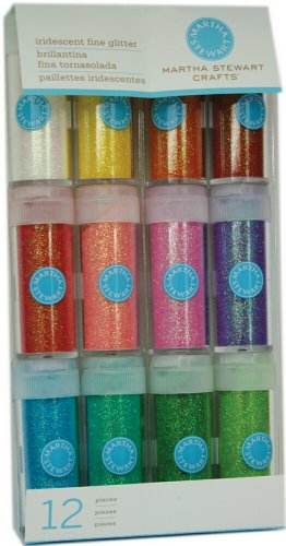 Martha Stewart Crafts Iridescent Glitter, 12-Pack (40-34005)
