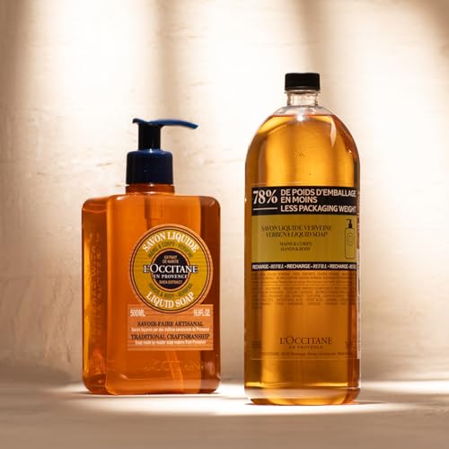 L’OCCITANE - Nachfüllung Flüssigseife Hände und Körper Sheabutter Eisenkraut - 500 ml - In Frankreich hergestellt