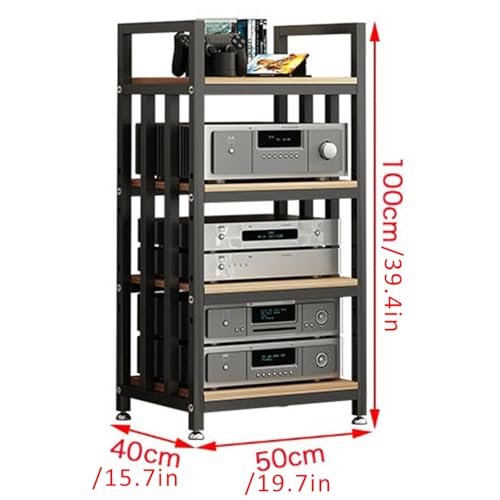 Supporto per archiviazione multimediale, da pavimento, per soggiorno, sala giochi o studio di registrazione, facile da montare, design elegante, salvaspazio, per CD, DVD e console di gioco