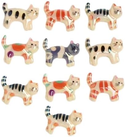Craft DIY Resin Cute Glossy Cat Beads Jewelry Pendant Charm (3cm) 10pc
