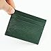 Dark Green Epi leather credit card holder. Handmade Calf leather credit card wallet