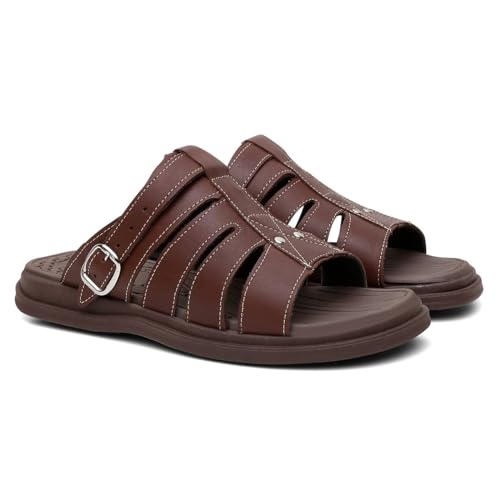 Sandalia Masculina Ortopedica Chinelo Super Leve - Café/41