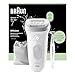 Braun Silk-épil 7 Epilator with Wide Head for Easy Hair Removal, Braun Epilator for Women, Wet & Dry, Lasting Smooth Skin, Bikini Trimmer Women, 7-210, White/Flamingo