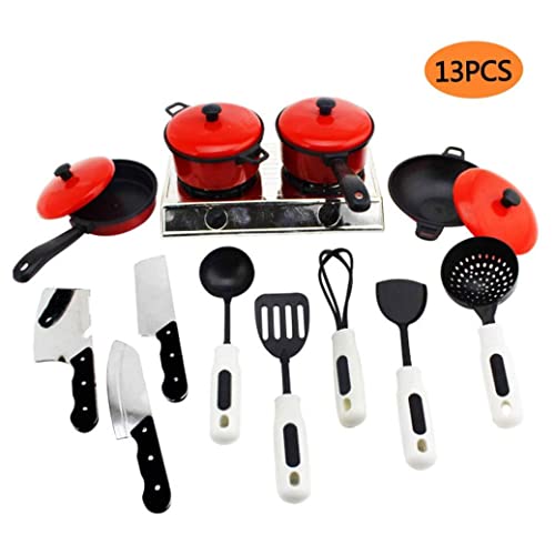 Sraeriot 13pcs/Set küche so tun Toys Kind kochtier Spiele spielküche Sets Rollenspiel Toys Kochen kochungen tensilien… – Bild 4