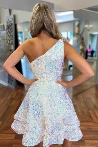 Cadoly Sparkly Tiered Short Homecoming Dresses for Teens 2025 Sequin Sweetheart A-Line Corset Cocktail Party Dresses3