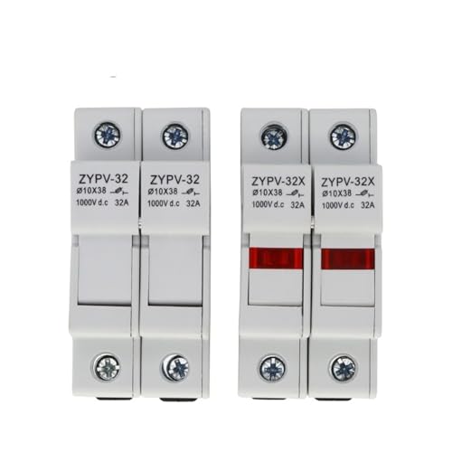 Porte-fusible 1000V DC 2P ZYPV-32 de sécurité photovoltaïque 10x38mm - 2