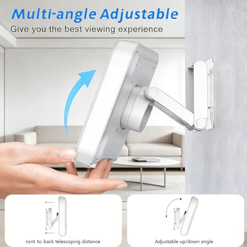 Shower Phone Holder Waterproof - Multi-AngleAdjustable Wall Mounted with Anti-Fall Suction &Adhesive, Compatible with 4-7" Phones for Bathroom,Bathtub, Kitchen, Mirror & Gym — view 3