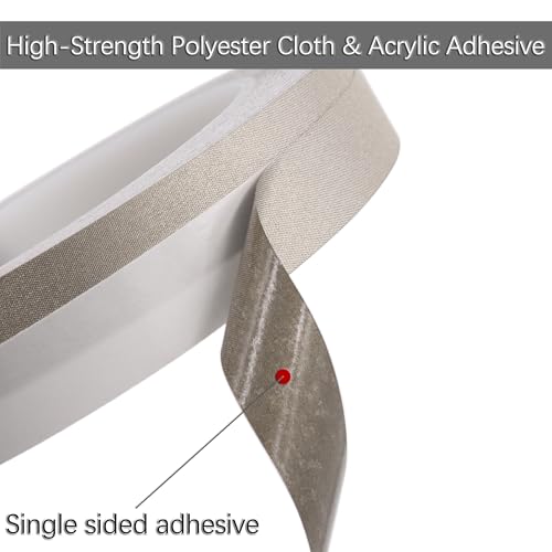 Image of 60mm x 20M (2.4in x 65ft) Conductive Cloth Fabric Adhesive Tape, Faraday Tape for EMI Shielding, Interference Signal Blocking, Mobilephone Laptop Guitar Repair, Cable Harness Wrapping