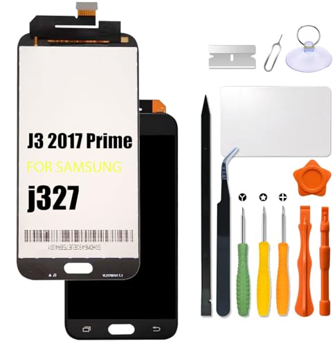 HWszyss Replacement for Samsung Galaxy J3 2017 Prime J327 LCD Screen for Samsung SM-J327A J327V J327T J327T1 J327VL J327U J327P Touch Screen Digitizer Assembly LCD Display with Repair kit