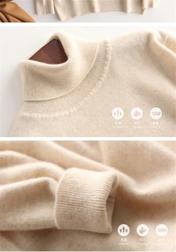 Men Turtleneck Cashmere Cotton Blend Pullover Jumper Vetement Homme Sweater2