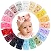 30Pcs Colors 4.5 inches Grosgrain Ribbon Baby Girls Hair Bows Headbands for Infants Newborn and Toddlers