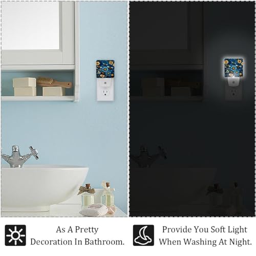 Luz nocturna LED vintage Bees Florals plug-in para niños miniatura 5