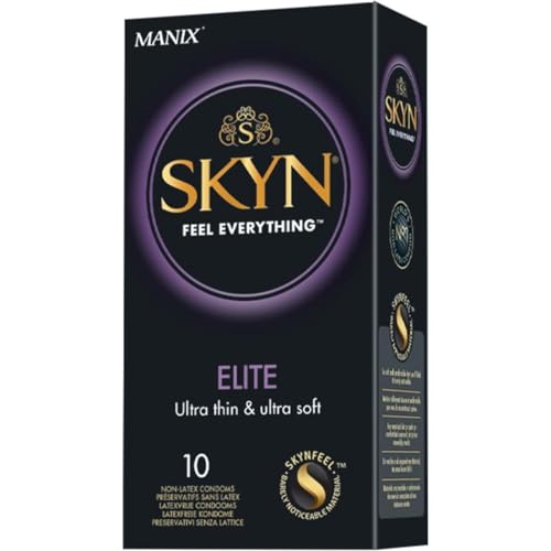 Skyn Elite Preservativi 10 Pezzi - Ultra Sottili,Senza Lattice,Massimo Comfort e Sensibilità