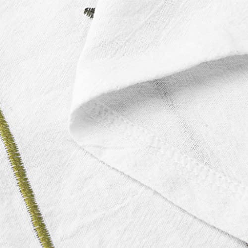 I-681 branco manga curta para jovens verão outono decote em V impressão floral de linho falso midi j