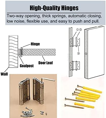 Solid Wood Swing Doors for Cafe & Bar, Auto-Close Interior Saloon Doors, Durable Barn Style Entry Doors for Porch & Restaurant, Elegant Cafe Decor