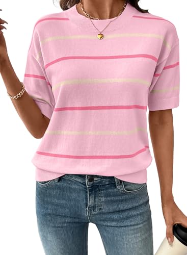 Pink Striped Sweater
