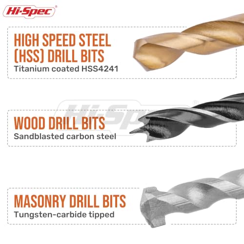 Hi-Spec 130pc Multi SAE Drill Bit Set - Image 4
