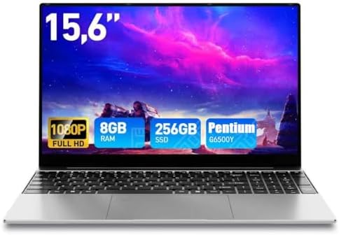 15.6 Inch Laptop Computer 8GB RAM 256GB SSD Win 11 Laptop, Pentiu...