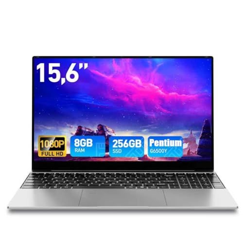 Wvryrv 15.6 Inch Laptop Computer 8GB RAM 256GB SSD Win 11 Laptop, Pentium G6500Y Processor(Up to...