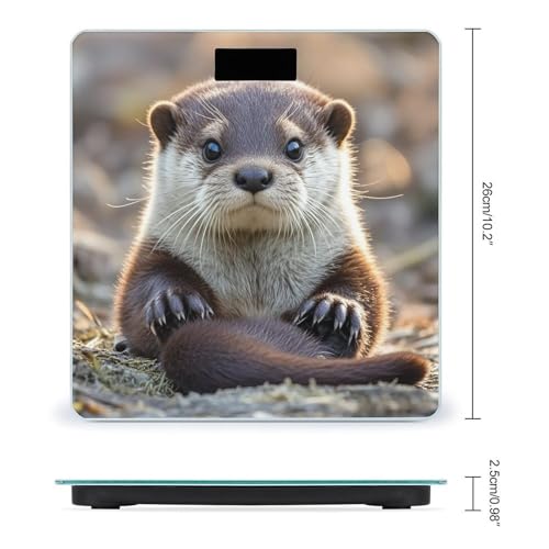 Báscula digital Cute Otter para peso corporal con pantalla LED miniatura 2