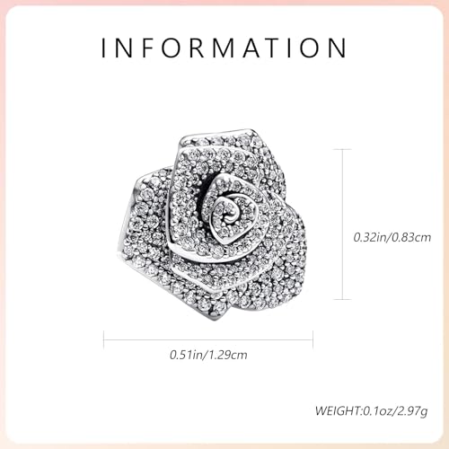 Butterfly or Flower, Rose, Cherry Blossom, Daisy Charms for Pandora Bracelets and Necklaces, S925 Silver, Colorful, Rose Gold, Bead or Pendant Charms with CZ, Small Jewelry Gifts for Women2