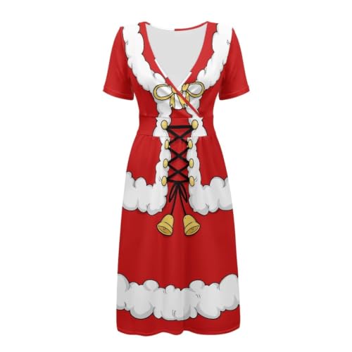 Image of Women's Summer Dresses Short Sleeve Formal Dresses with Pockets | Lightweight polyester fabric delivers cool airflow during hot summer outdoor activities