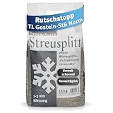 OPPENHÄUSER DIABAS Streusplitt 15kg Sack Profikörnung 1-3 mm deutsches Qualitätsprodukt für sichere Wege und zuverlässigen Wintereinsatz