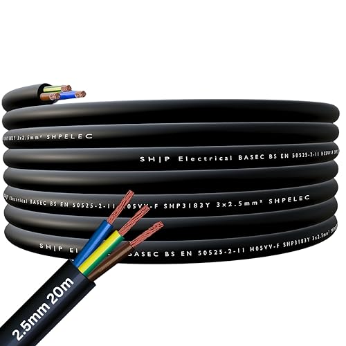 SHPELEC® FLEXIBLE Black Cable 3183Y 0.75mm, 1.0mm, 1.5mm