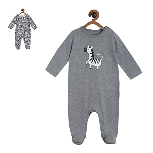 Image of miniklub Infant Boys Pack of 2 Printed Cotton Sleepsuit