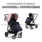 Hauck Universal Fußsack für Buggys und Fahrradanhänger, Warmes Fleece, Einfache Installation mit 5-Punkt-Gurt, Anti-Rutschschutz, Zwei-Wege-Zipper, Maschinenwaschbar, Faltbar, Schwarz, 56711