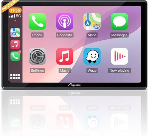 CARPURIDE 9 inch W901 Plus Wireless CarPlay & Android Auto & Android 12.0 System Online & Offline GPS Navigation Car Play Screen for Car G00GLE Play Netflix Mirror Link Bluetooth Audio