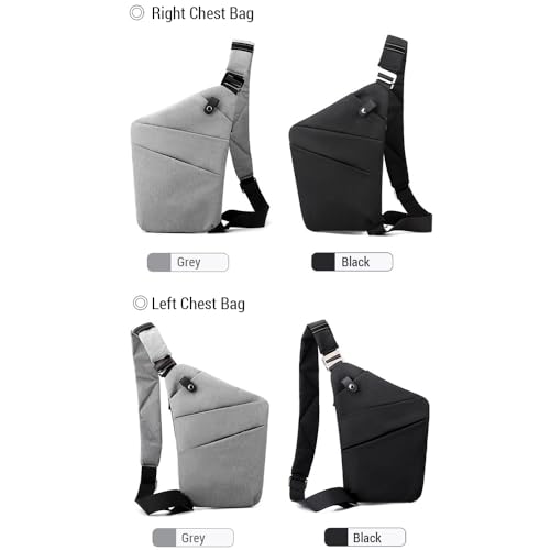 SOUUXIU Chest Bag for Men/Women Lightweight Multi-functional Travel Sling Bag Scientific Storage for Outdoor Fashion Casual Business Left/Right Shoulder Bag - Image 3