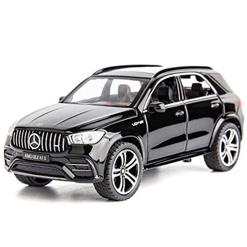 Image of 1 /32 Scale Benz AMG GLE 63S SUV Toy Car, Alloy Diecast Collectible Pull Back Car Model with Light and Sound Toy Vehicles for Adults Boys Girls Gift Toy (Black)