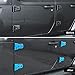 8PCS Light Blue Door Hinge Cover Trim Accessories for 2018-2024 2025+ Jeep Wrangler JL JLU for 2020-2024 2025+ Jeep Gladiator JT
