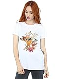 Offiziell Waren Lizenziert. Disney Damen Bambi Meadow Boyfriend Fit T-Shirt Weiß Medium