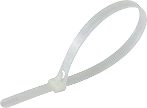 Yaluzibi 120 lbs Reusable Cable Ties 100 Pack, 200 mm x 7.6 mm Releasable Zip Ties White, 8 inch Nylon Plastic Tie Wraps, Heavy Duty Self Locking Ties UV Resistant for Tidy Wires Indoor and Outdoor